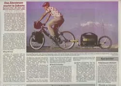Zeitungsausschnitt: Erlanger Nachrichten, 30.1.2004: Das Abenteuer startet in Jakarta (von Aline Hambüchen)